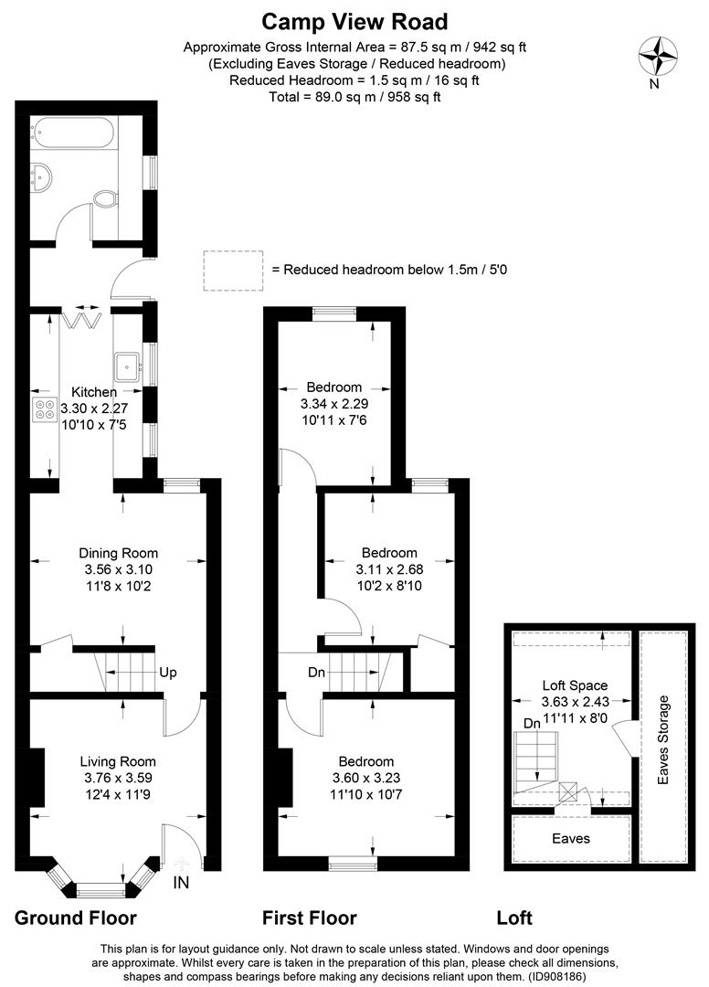Floorplan for Camp View Road, St Albans
