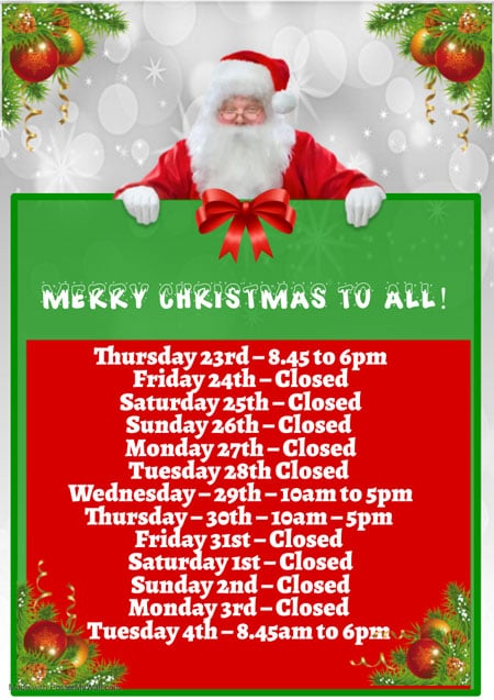 Xmas Hours