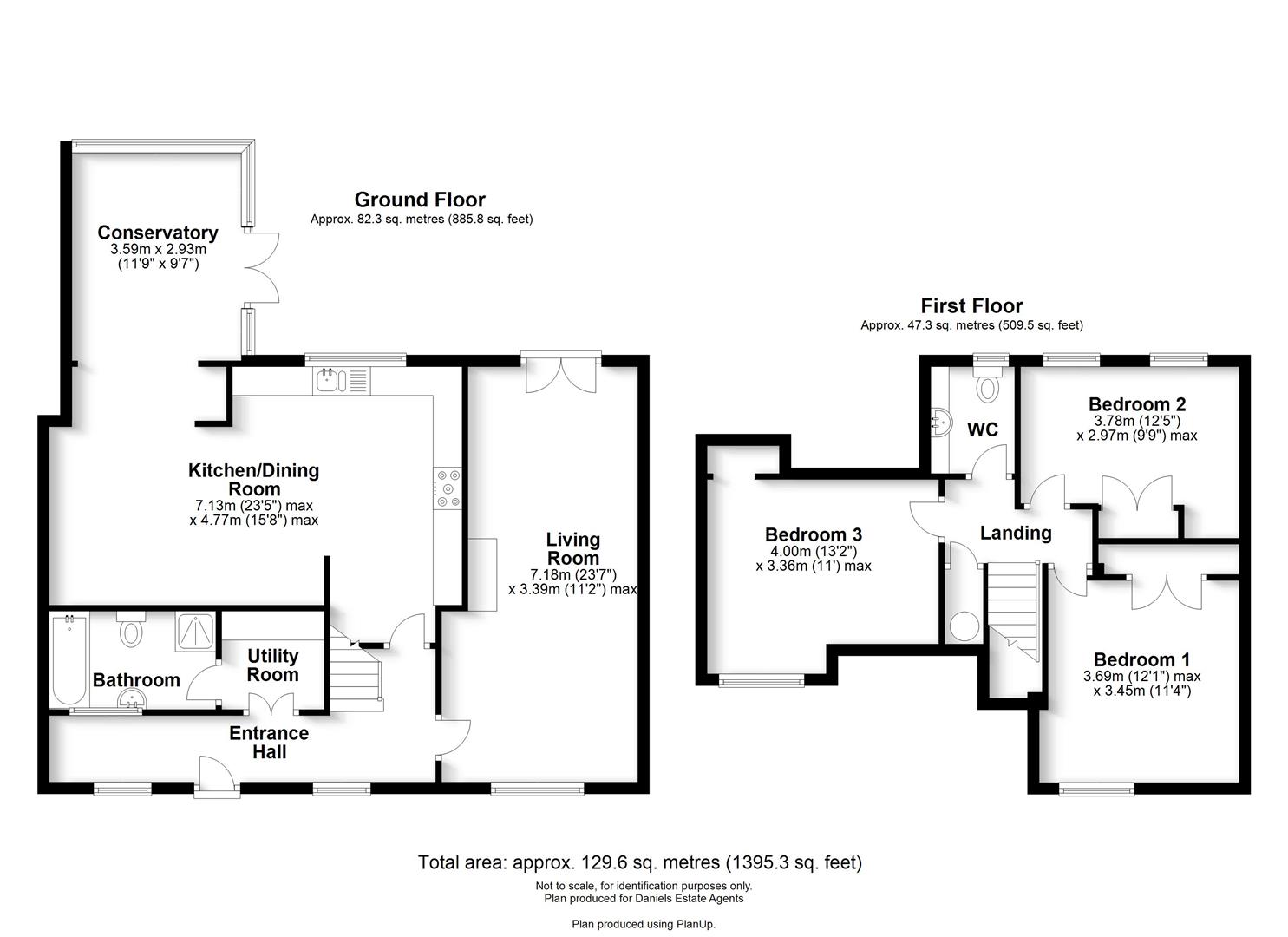 Floorplan for South Close, St. Albans
