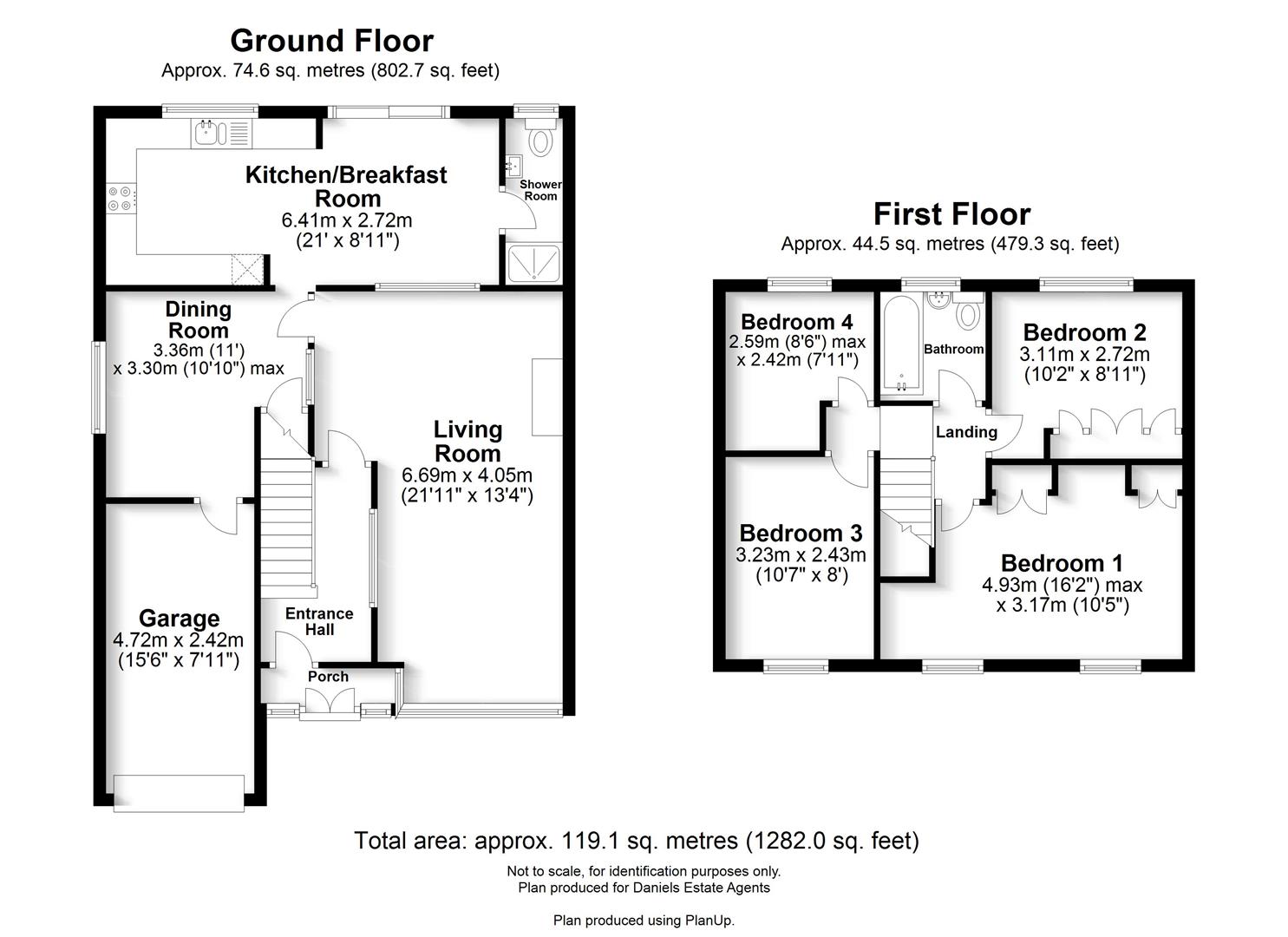 Floorplan for Bullens Green Lane, Colney Heath, St. Albans