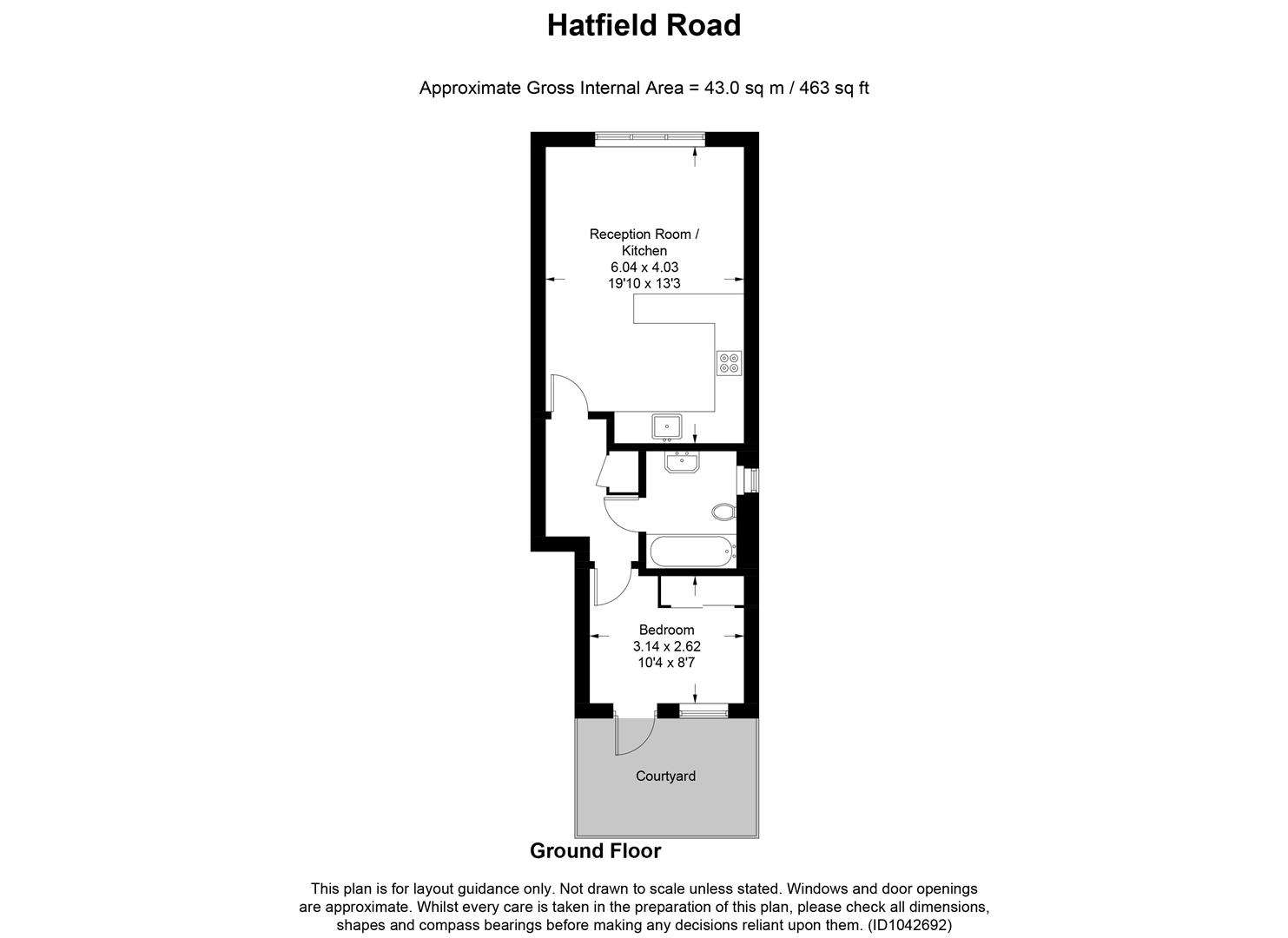 Floorplan for Hatfield Road, St. Albans