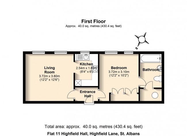 Floorplan for Highfield Lane, Tyttenhanger, St Albans