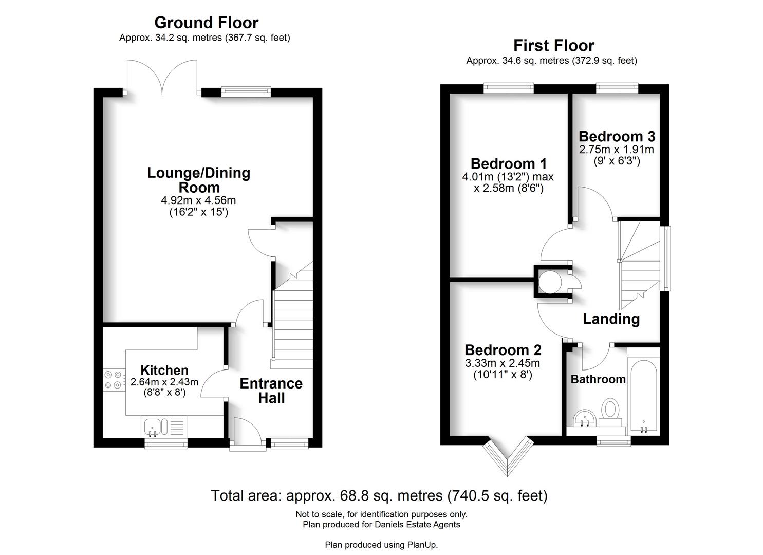 Floorplan for Farriday CloseValley RoadSt AlbansHertfordshire