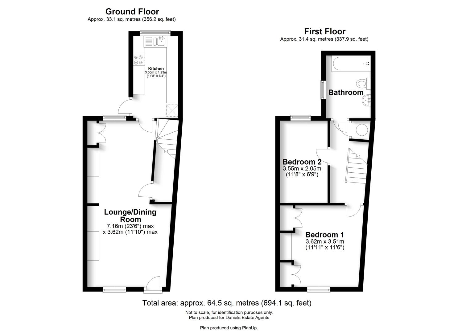Floorplan for Bernard Street, St Albans, Hertfordshire