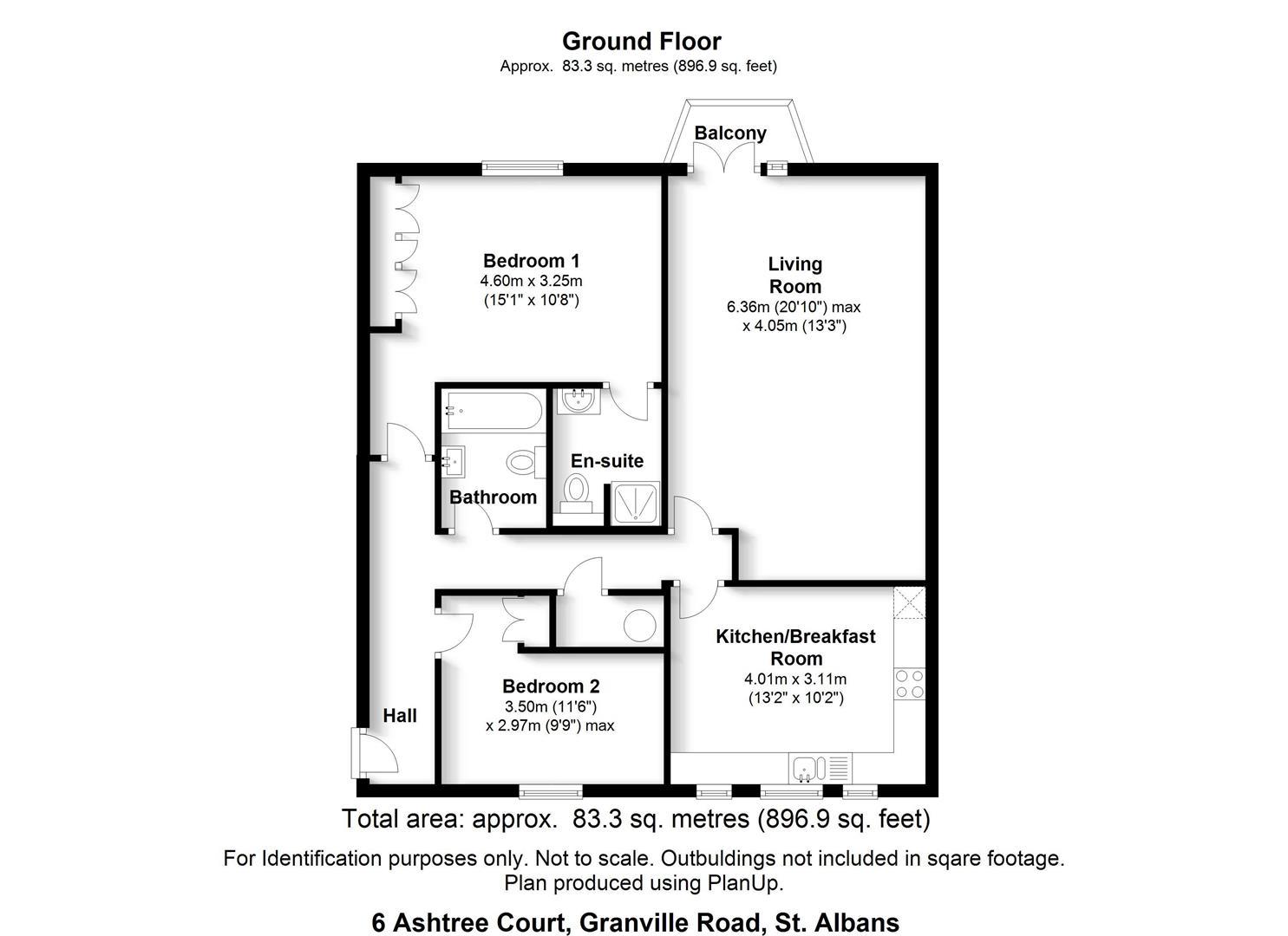 Floorplan for Ashtree Court, Granville Road, St. Albans