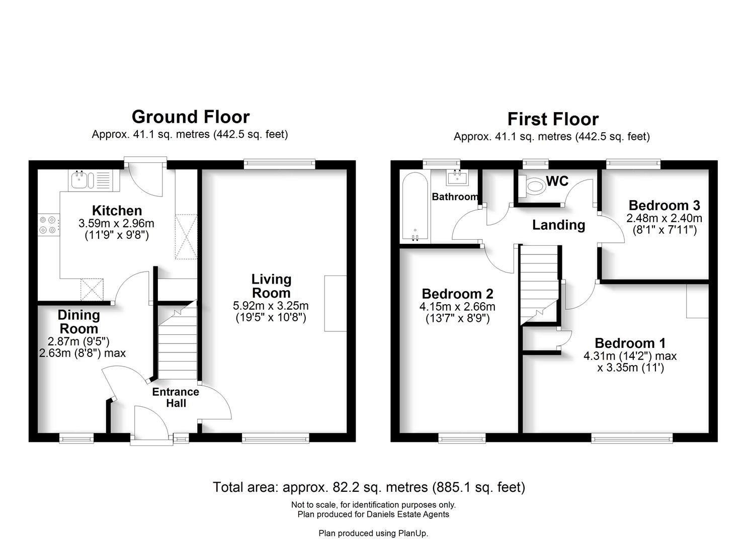 Floorplan for Hampden Place, Frogmore, St. Albans