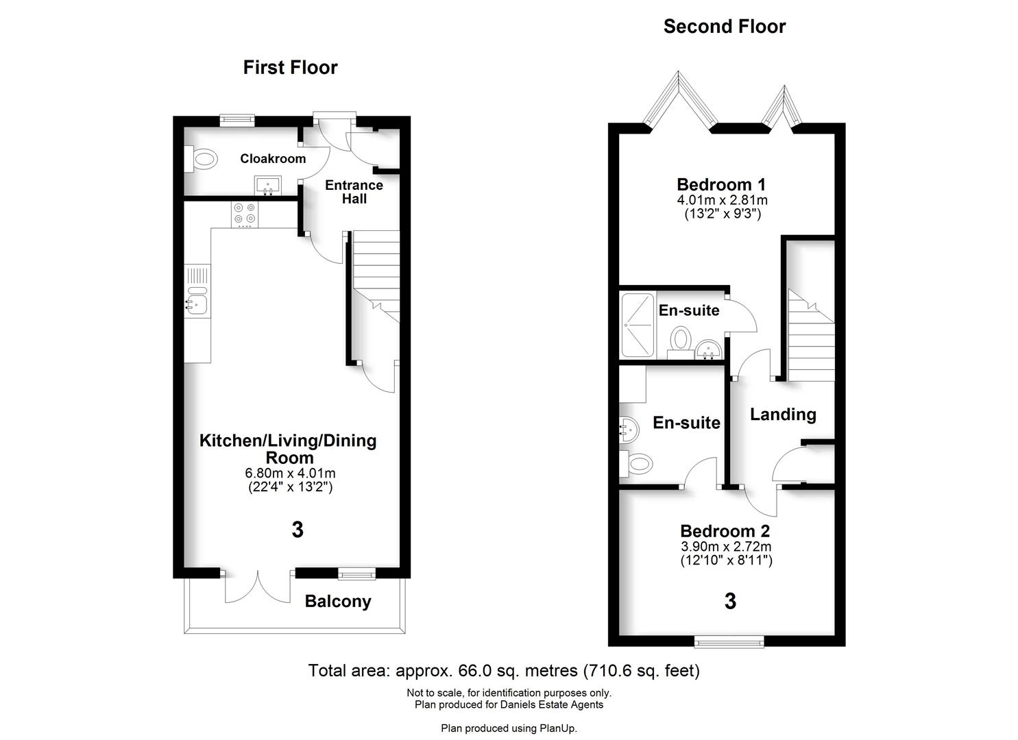 Floorplan for Montague Close, St. Albans