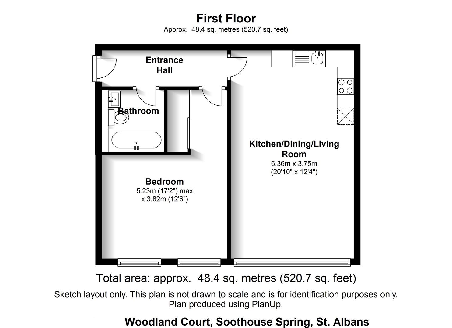 Floorplan for Woodland Court, Soothouse Spring, St Albans, Herts