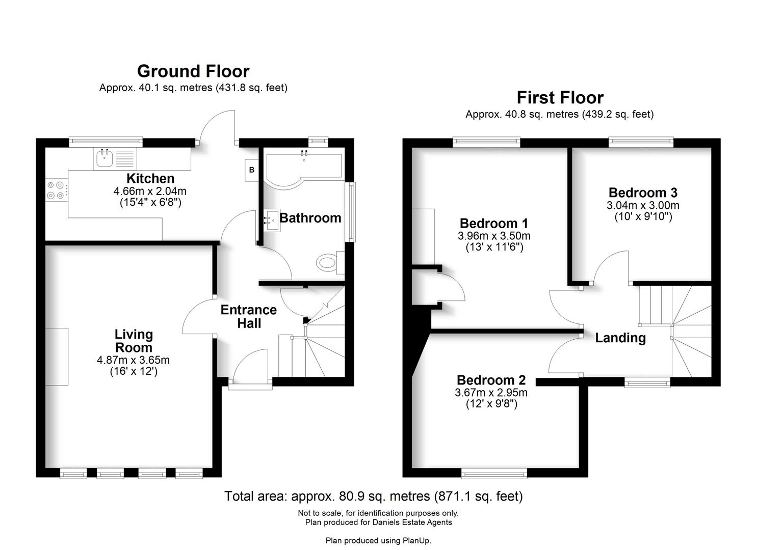 Floorplan for Hopkins Crescent, Sandridge, St. Albans