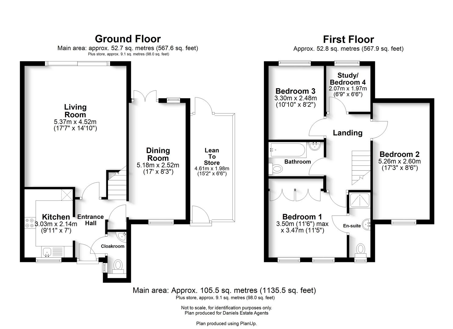 Floorplan for Mulberry Mead, Hatfield