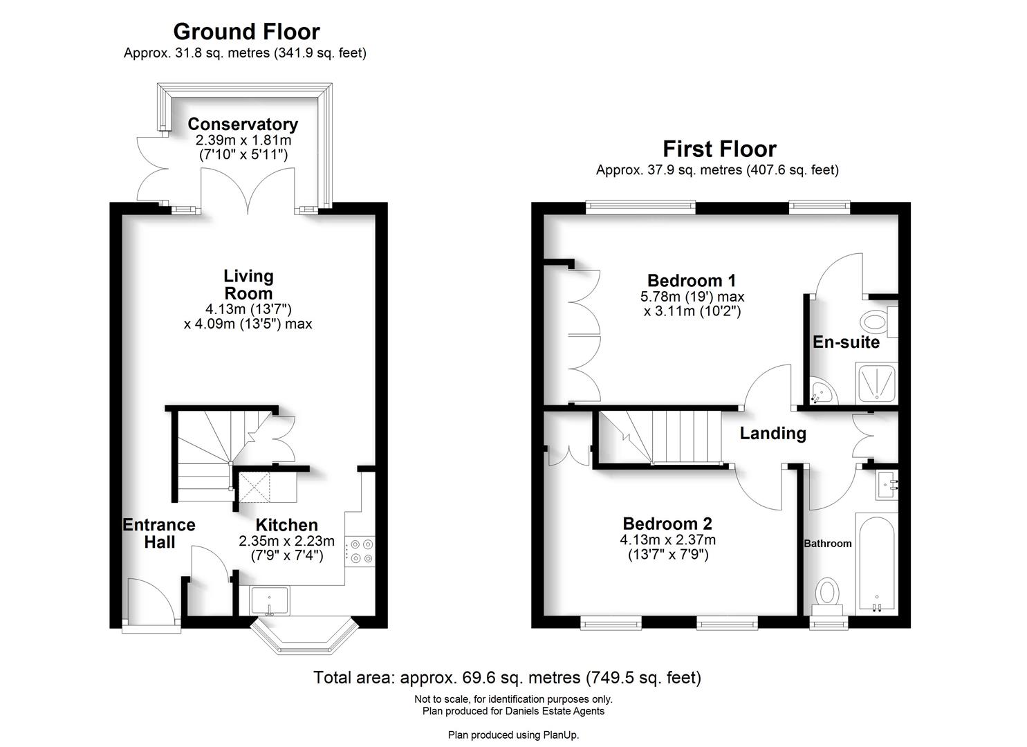 Floorplan for Sandpit Lane St Albans Hertfordshire
