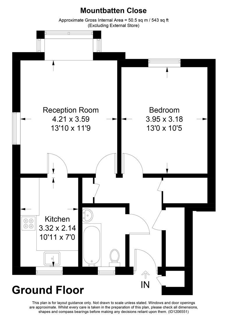 Floorplan for Mountbatten Close, St. Albans