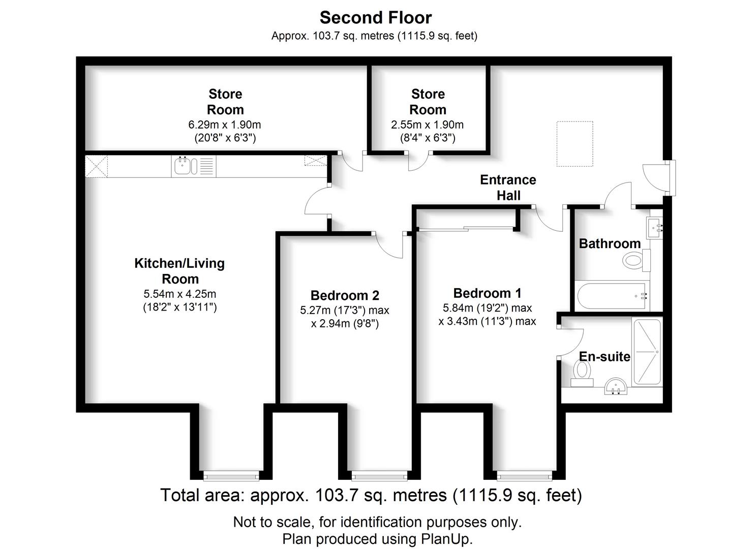Floorplan for Walter Slade Court, Norris Close, London Colney, St Albans, Herts