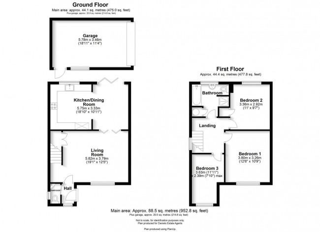 Floorplan for Jubilee Avenue, London Colney, St. Albans