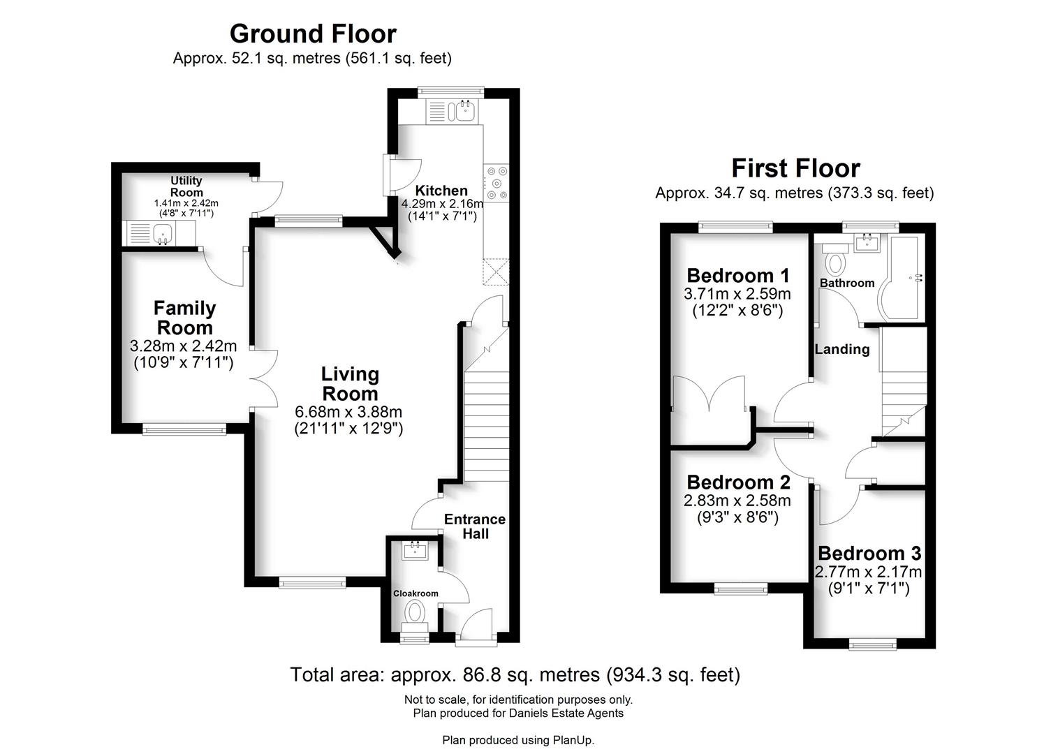 Floorplan for Remus Close, St. Albans