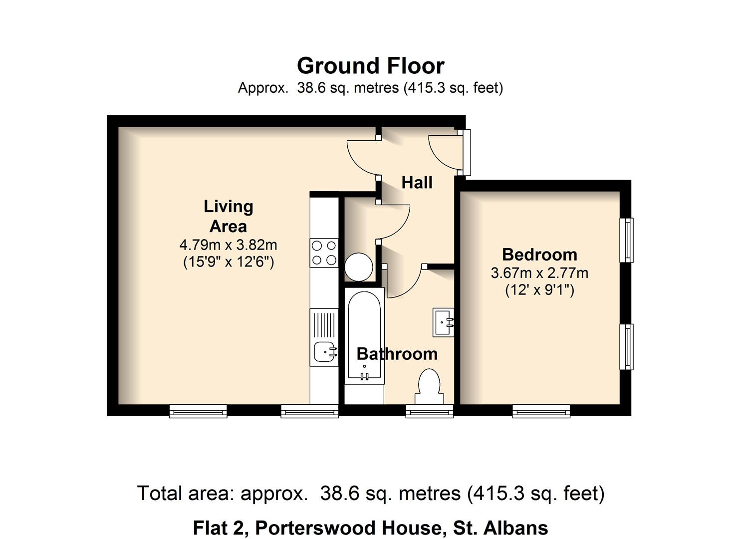 Floorplan for Porters Wood, ST ALBANS