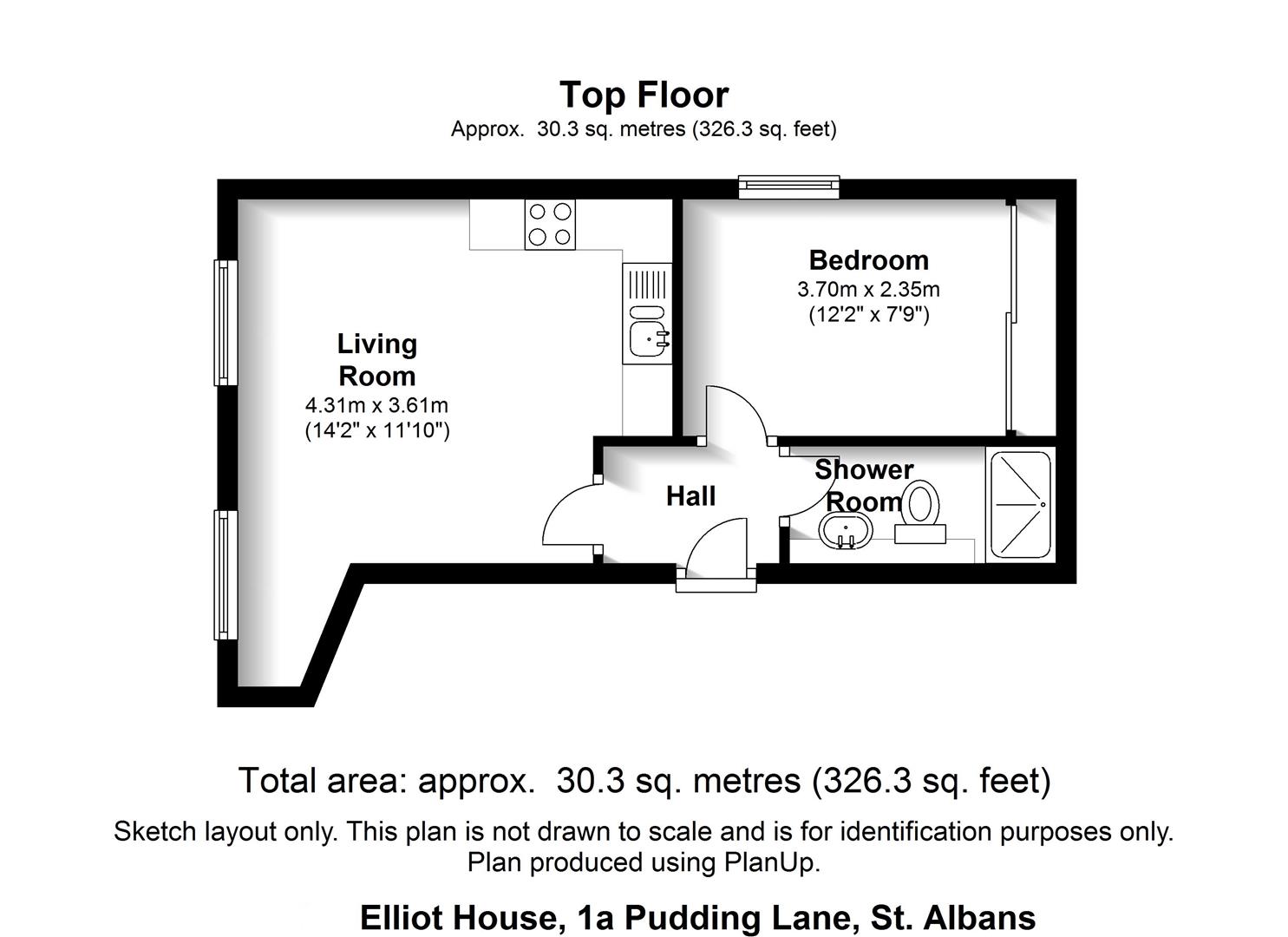 Floorplan for Elliot House, Pudding Lane, St Albans