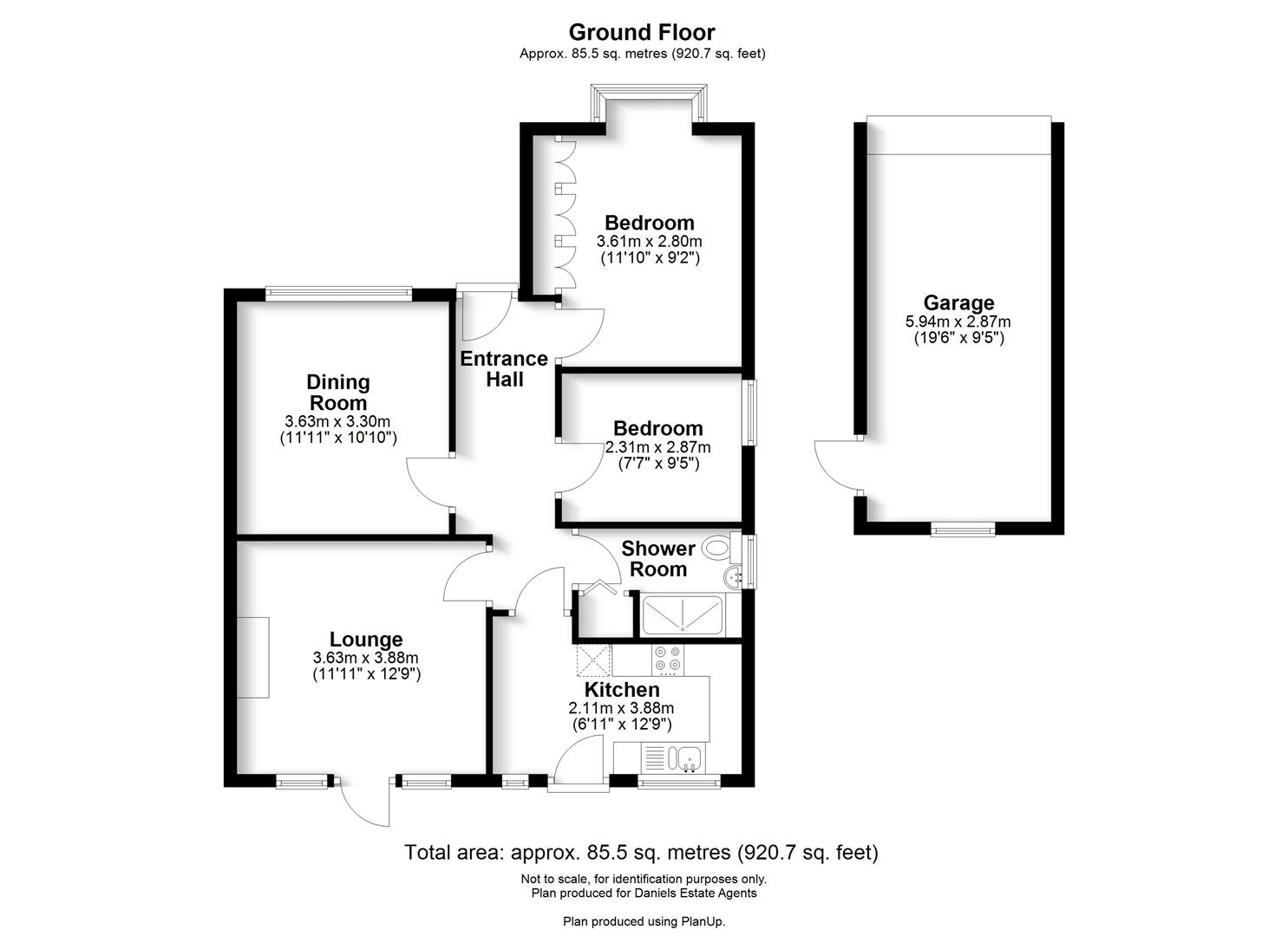 Floorplan for Ringway Road, Park Street, St. Albans