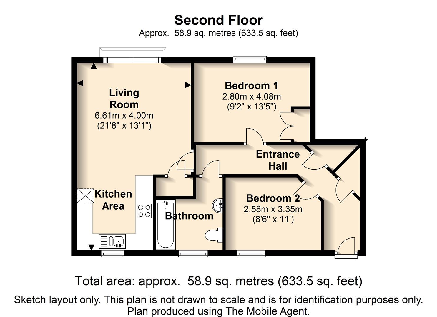 Floorplan for Mistral Court, Bakers Close, St Albans