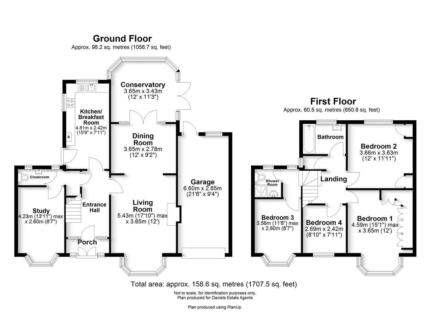Floorplan for Woodstock Road North, St. Albans